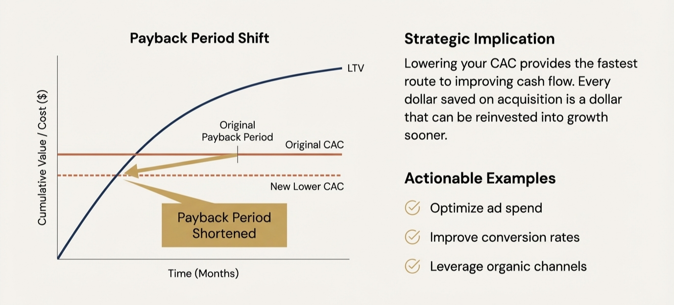 The Strategic Choice for LTV/CAC Rate Between Cost-Cutting and Value Creation