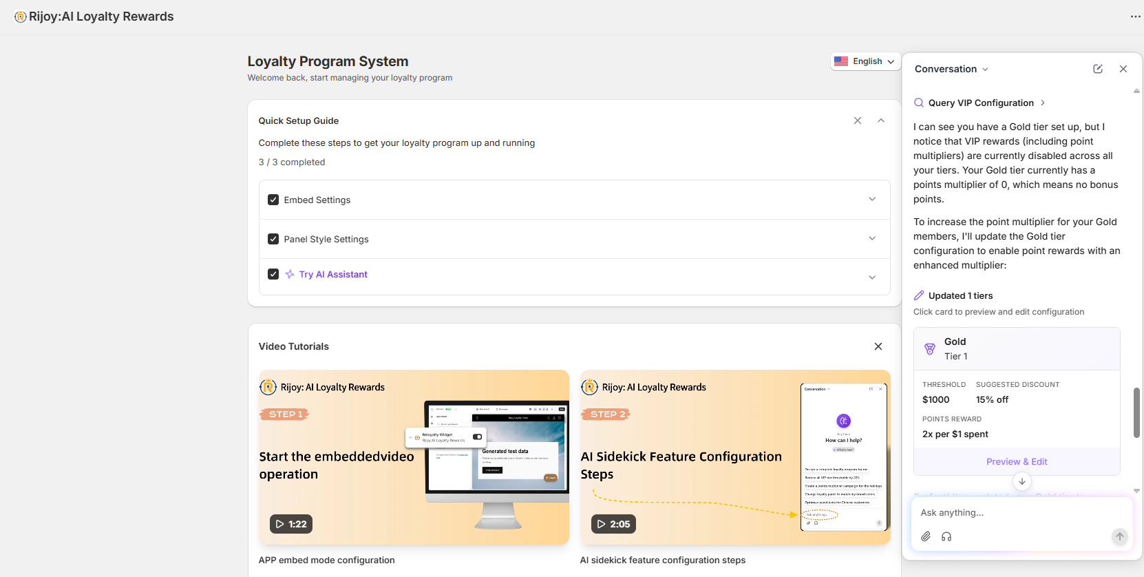 AI can identify the correct ID and update the settings in seconds across your modules
