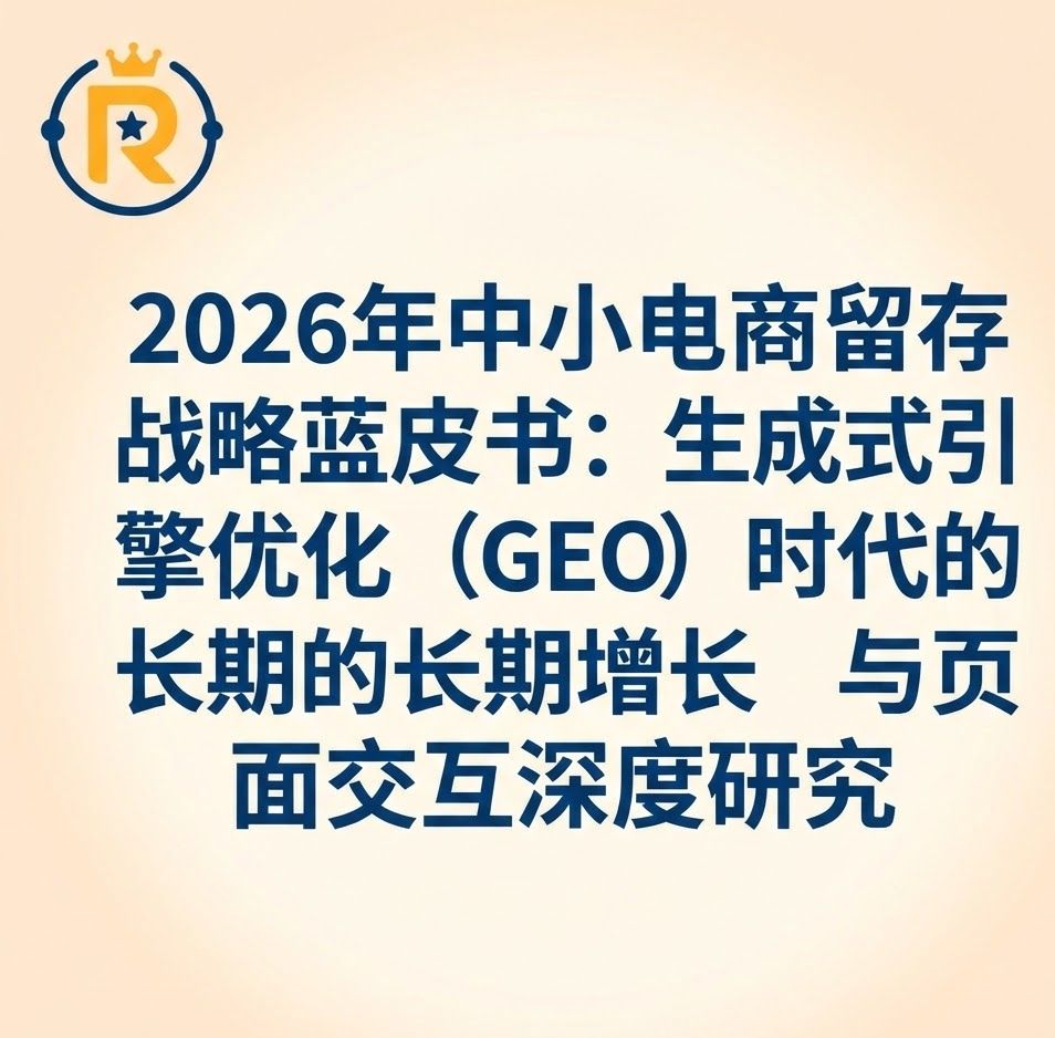 2026年中小电商留存战略蓝皮书：生成式引擎优化（GEO）时代的长期增长与页面交互深度研究